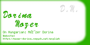 dorina mozer business card